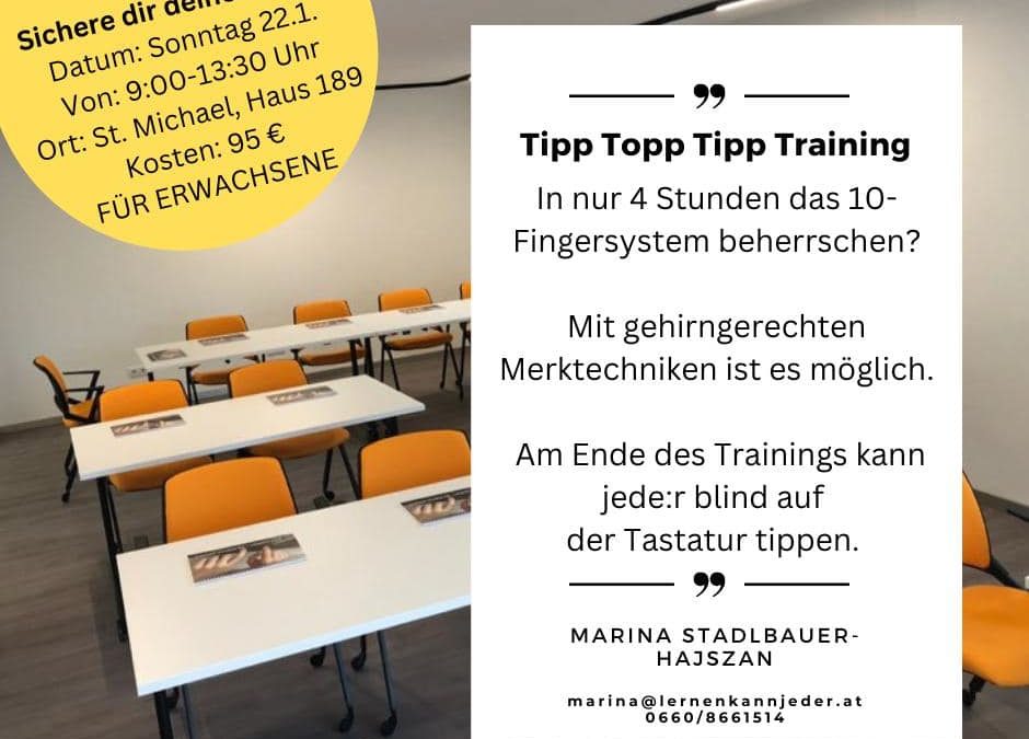 Tipp Topp Tipp Training für Erwachsene am 22.01.2023